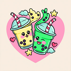 Chủ đề tranh Trà sữa - Trà Chanh - Thư viện tranh