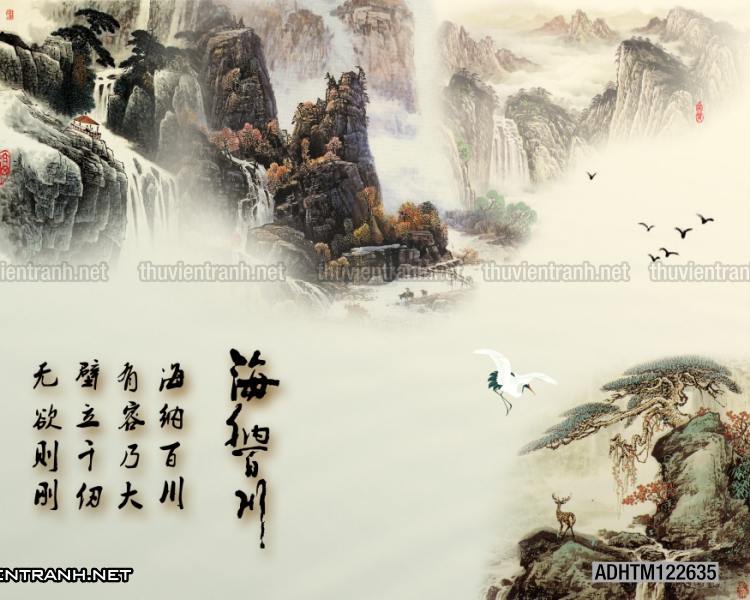 Tranh trang trí, tranh vẽ phong Cách Thủy mặc - Kết quả tìm kiếm tranh tường