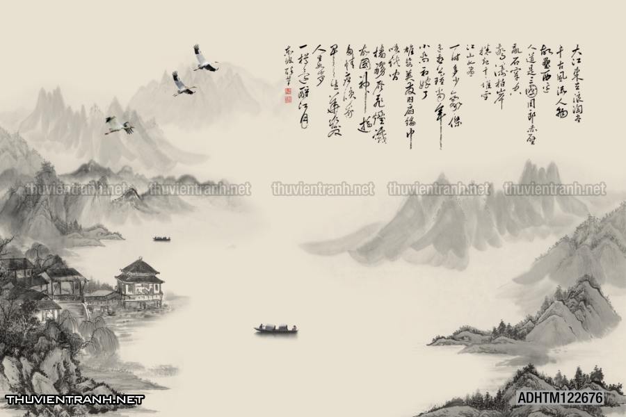 Tranh trang trí, tranh vẽ phong Cách Thủy mặc - Kết quả tìm kiếm tranh tường
