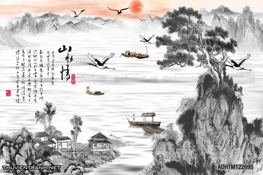 Tranh trang trí, tranh vẽ phong Cách Thủy mặc - Kết quả tìm kiếm tranh tường