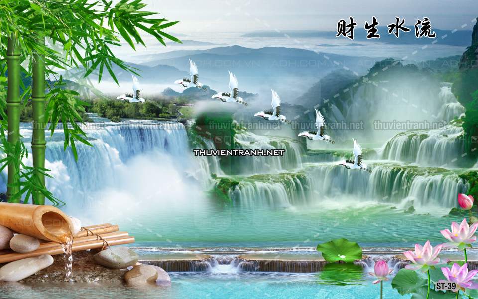 TRANH SƠN THỦY HỮU TÌNH, TRANH PHONG CẢNH SÔNG NÚI, TRUNG QUỐC - Tranh tường chất lượng cao