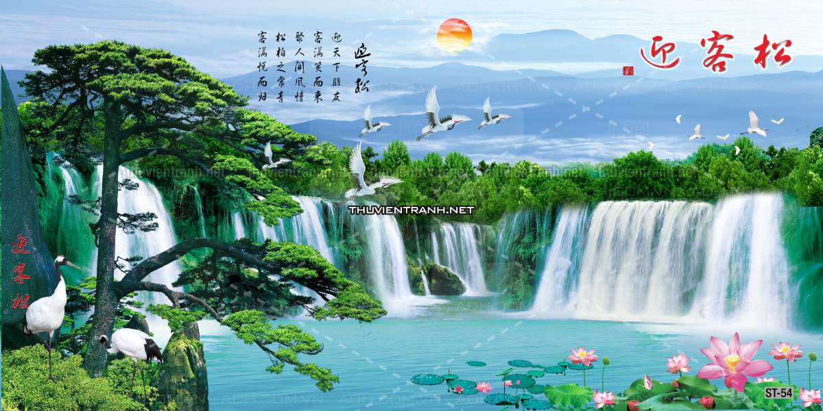 TRANH SƠN THỦY HỮU TÌNH, TRANH PHONG CẢNH SÔNG NÚI, TRUNG QUỐC - Tranh tường chất lượng cao