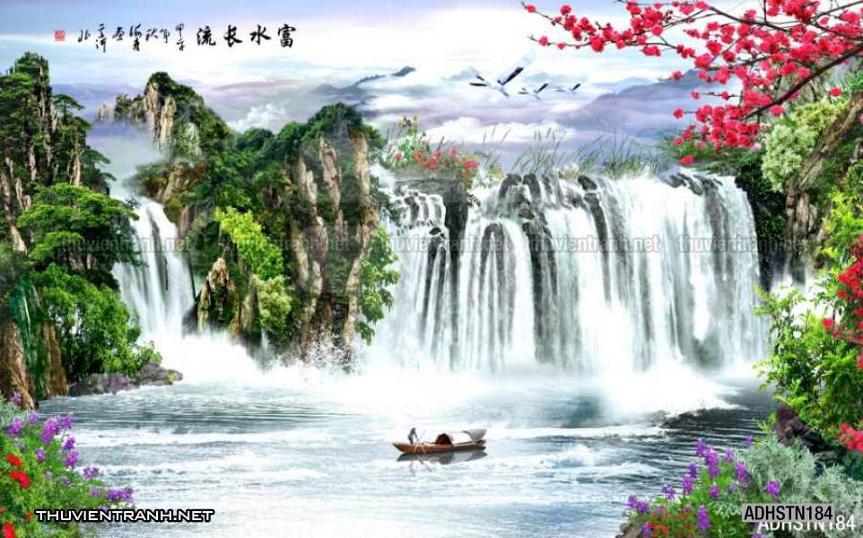 TRANH SƠN THỦY HỮU TÌNH, TRANH PHONG CẢNH SÔNG NÚI, TRUNG QUỐC - Tranh tường chất lượng cao