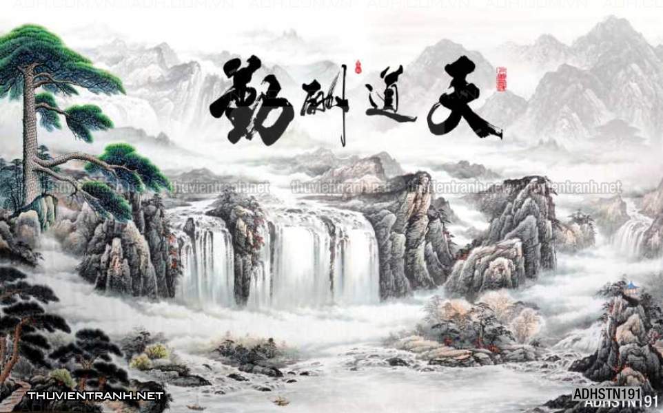 TRANH SƠN THỦY HỮU TÌNH, TRANH PHONG CẢNH SÔNG NÚI, TRUNG QUỐC - Tranh tường chất lượng cao