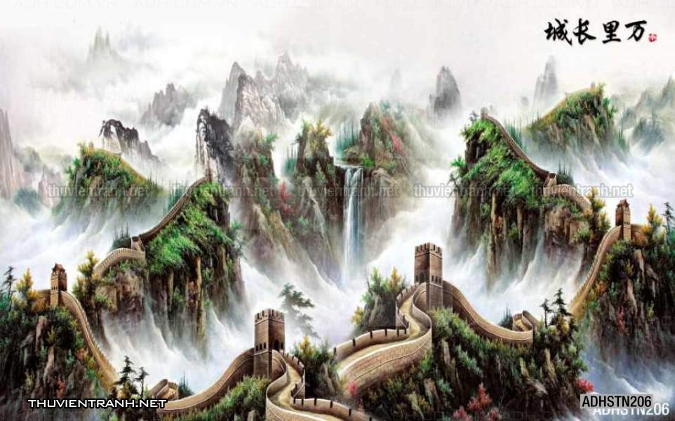 TRANH SƠN THỦY HỮU TÌNH, TRANH PHONG CẢNH SÔNG NÚI, TRUNG QUỐC - Tranh tường chất lượng cao