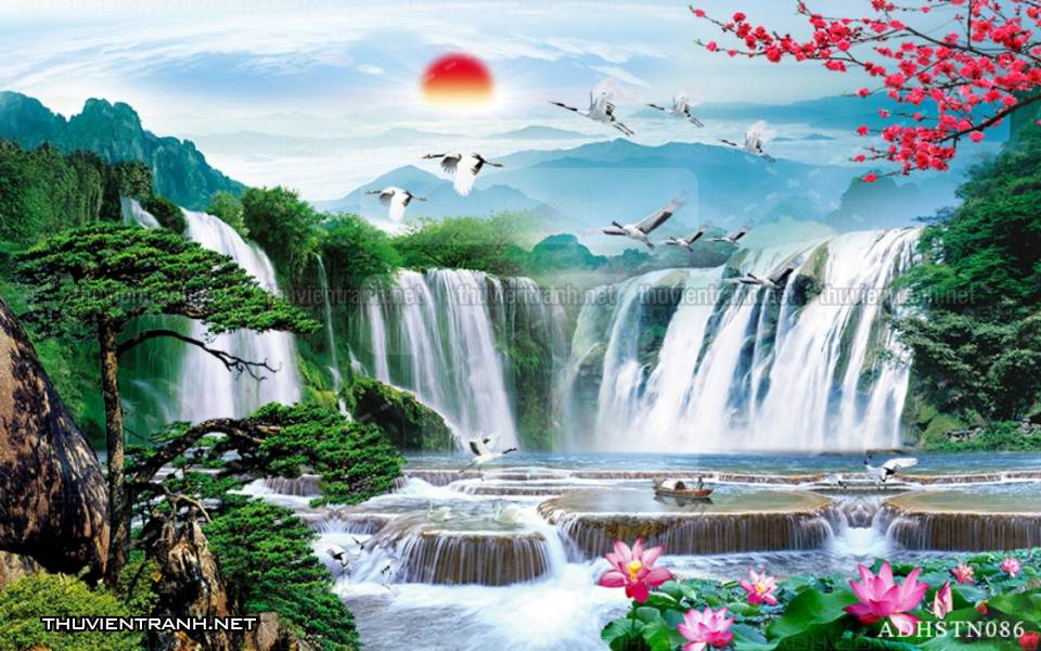 TRANH SƠN THỦY HỮU TÌNH, TRANH PHONG CẢNH SÔNG NÚI, TRUNG QUỐC - Tranh tường chất lượng cao