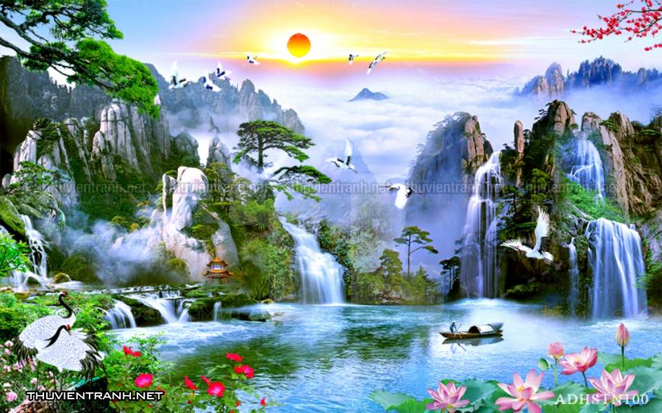 TRANH SƠN THỦY HỮU TÌNH, TRANH PHONG CẢNH SÔNG NÚI, TRUNG QUỐC - Kết quả tìm kiếm tranh tường