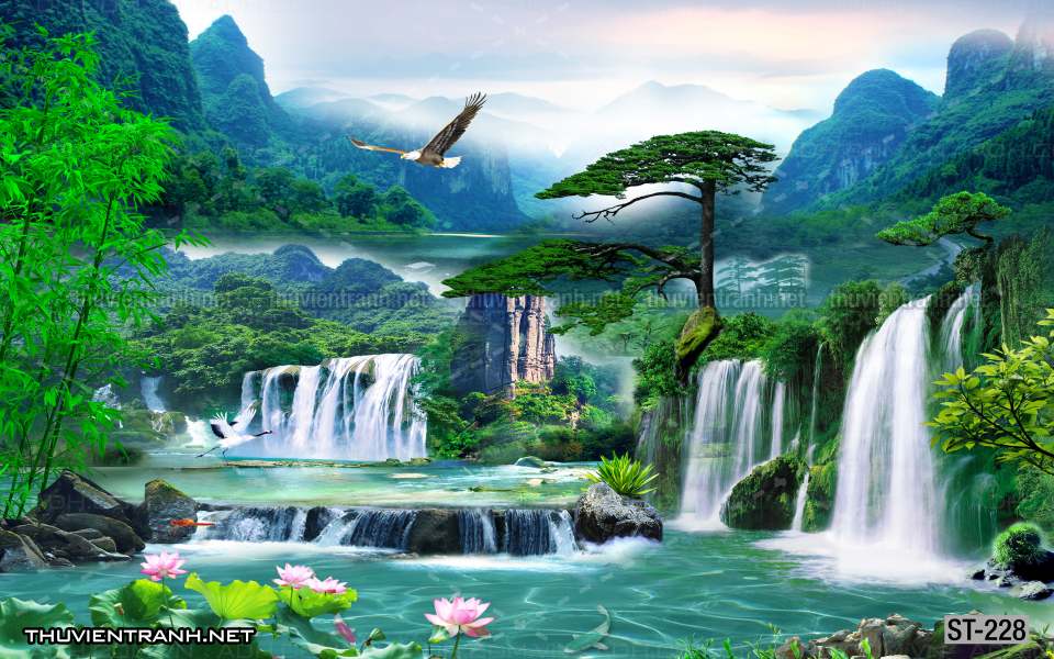 Tranh thác nước, phong cảnh thác nước, thiên nhiên đẹp - Kết quả tìm kiếm tranh tường