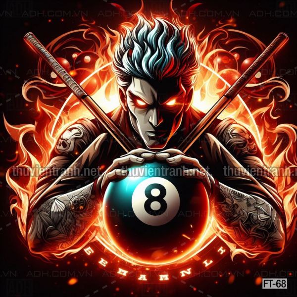 Tranh fantasy kỳ ảo trang trí quán bi-a, club billiard - Tranh tường chất lượng cao