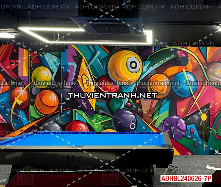   Tranh trang trí Club Bi-a, Tranh Phi hành gia , tranh graffiti - Tranh tường chất lượng cao