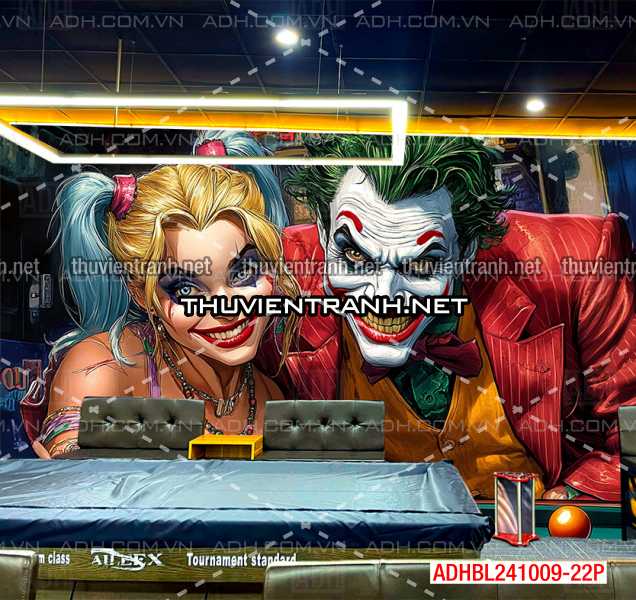 Tranh bi-a chủ đề Joker đầy màu sắc - Tranh tường chất lượng cao