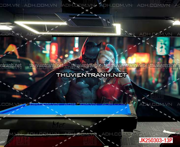  Bi-a Joker và Harley Quinn - Tranh tường chất lượng cao