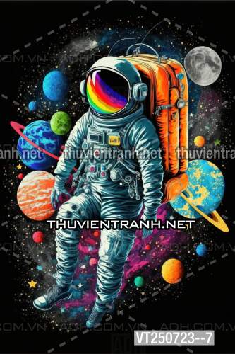 Bi-a Phi Hành gia Vũ Trụ màu sắc neon - Kết quả tìm kiếm tranh tường