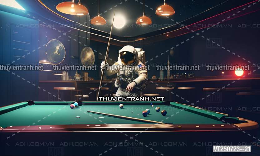Bi-a Phi Hành gia Vũ Trụ màu sắc neon - Kết quả tìm kiếm tranh tường