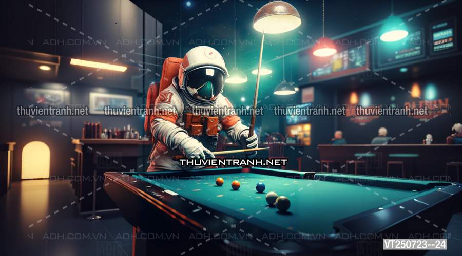 Bi-a Phi Hành gia Vũ Trụ màu sắc neon - Kết quả tìm kiếm tranh tường