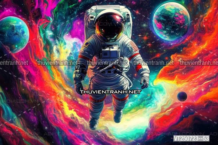  Bi-a Phi Hành gia Vũ Trụ màu sắc neon - Kết quả tìm kiếm tranh tường