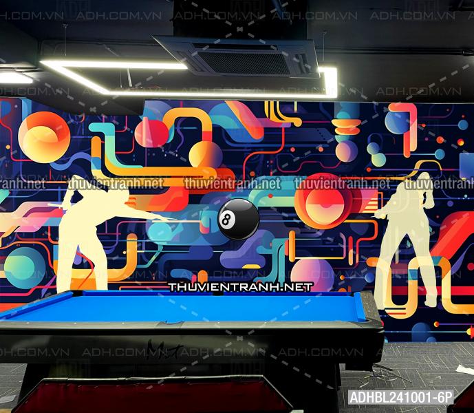 Tranh trang trí CLUB  Bi-a  trừu tượng màu sắc  - Kết quả tìm kiếm tranh tường