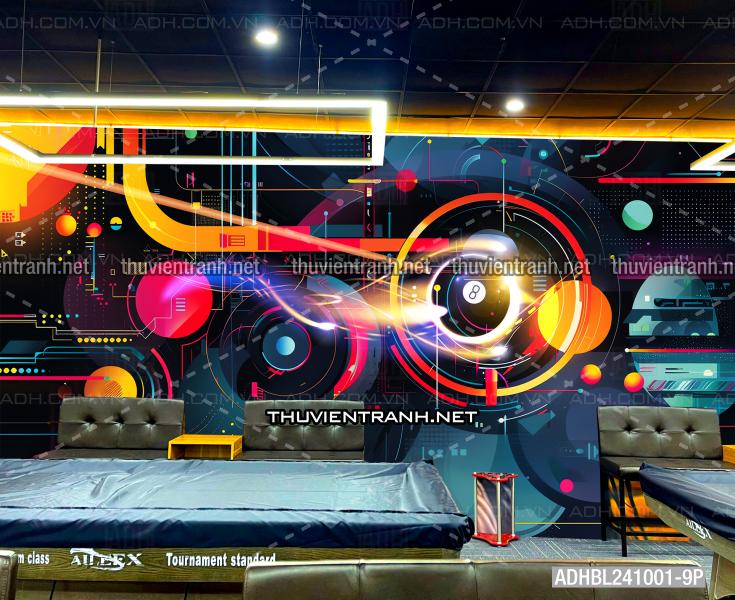 Tranh trang trí CLUB  Bi-a  trừu tượng màu sắc  - Kết quả tìm kiếm tranh tường