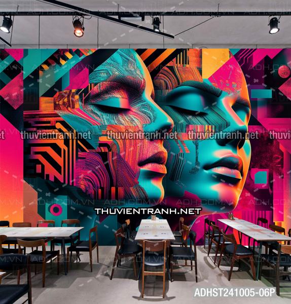  Tranh trang trí CLUB  Bi-a Siêu thực  trừu tượng màu sắc Neon - Kết quả tìm kiếm tranh tường