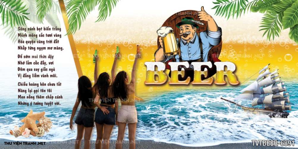 Tranh dán tường Quán Bia- Quán Nhậu  - Kết quả tìm kiếm tranh tường