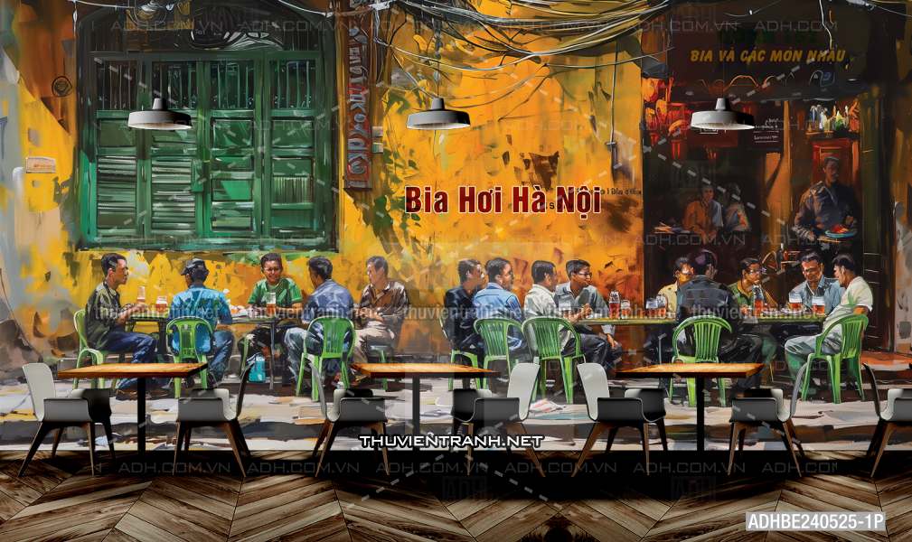 Tranh dán tường Quán Bia- Quán Nhậu- Quán lẩu, Quán nướng, quán ăn, Quán bia Hà Nội, Phố cổ Hà Nội - Kết quả tìm kiếm tranh tường