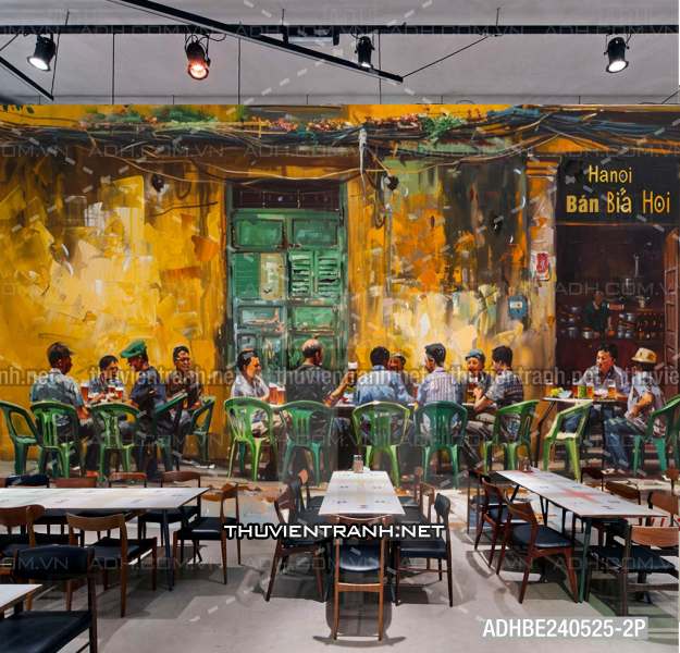 Tranh dán tường Quán Bia- Quán Nhậu- Quán lẩu, Quán nướng, quán ăn, Quán bia Hà Nội, Phố cổ Hà Nội - Kết quả tìm kiếm tranh tường