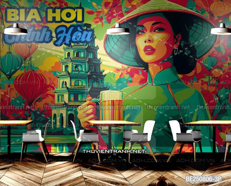 Tranh dán tường Quán Bia- Quán Nhậu- Quán lẩu, Quán nướng, quán ăn, Quán bia Hà Nội, Phố cổ Hà Nội - Kết quả tìm kiếm tranh tường