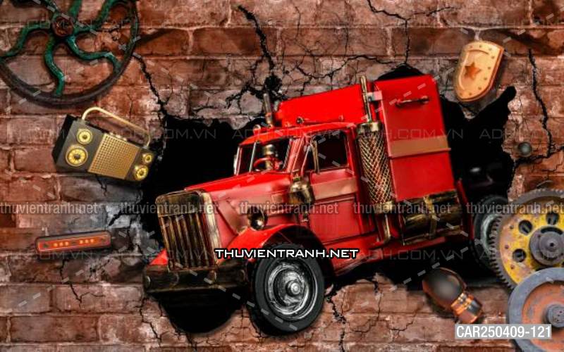 Tranh 3D xe hơi cổ, tranh tường 3D - Kết quả tìm kiếm tranh tường