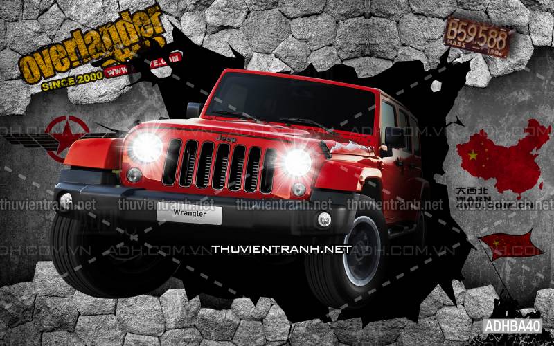 Tranh 3D xe hơi cổ, tranh tường 3D - Kết quả tìm kiếm tranh tường