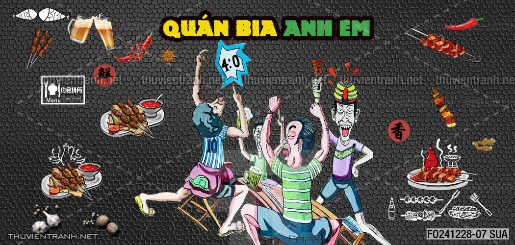 Tranh dán tường Quán Nhậu nướng - Kết quả tìm kiếm tranh tường
