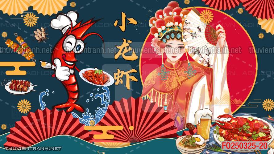 Tranh dán tường Quán ăn Trung Hoa, quán lẩu nướng, quán ăn vặt - Kết quả tìm kiếm tranh tường