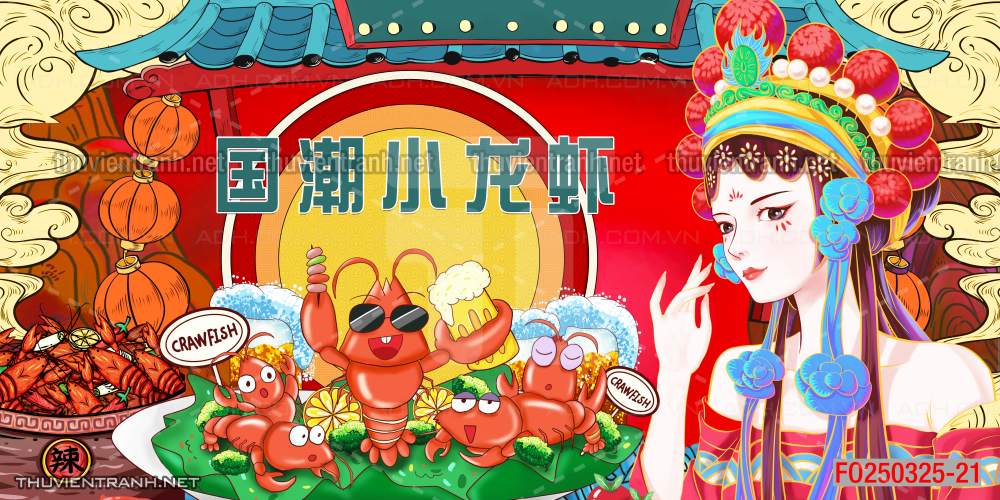 Tranh dán tường Quán ăn Trung Hoa, quán lẩu nướng, quán ăn vặt - Kết quả tìm kiếm tranh tường