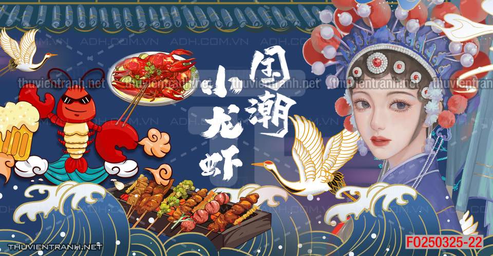 Tranh dán tường Quán ăn Trung Hoa, quán lẩu nướng, quán ăn vặt - Kết quả tìm kiếm tranh tường