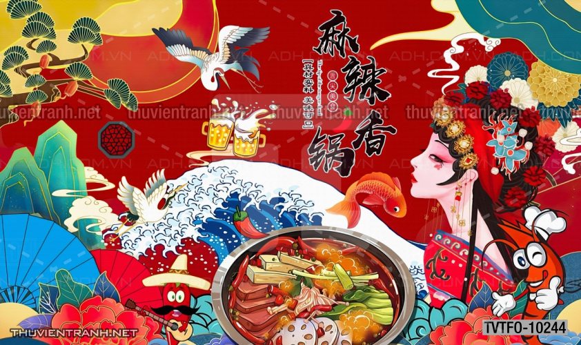 Tranh dán tường Quán ăn- Lẩu nướng Trung Quốc - Kết quả tìm kiếm tranh tường