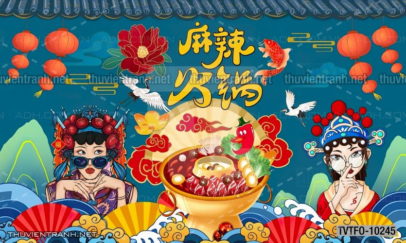 Tranh dán tường Quán ăn- Lẩu nướng Trung Quốc - Kết quả tìm kiếm tranh tường
