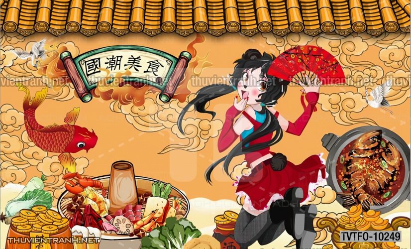 Tranh dán tường Quán ăn- Lẩu nướng Trung Quốc - Kết quả tìm kiếm tranh tường
