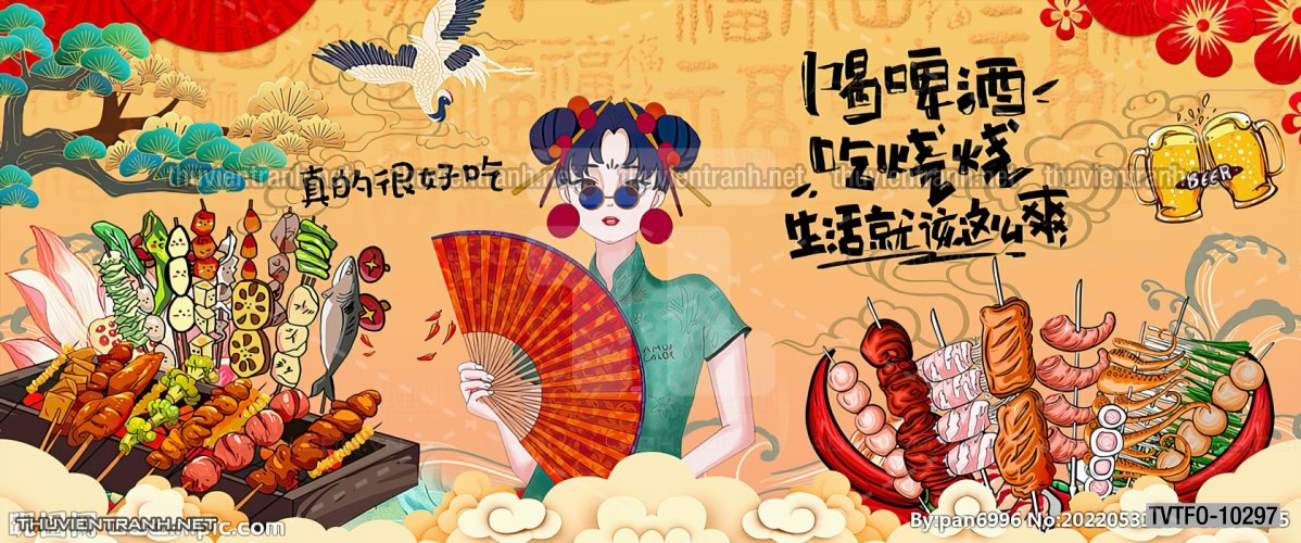 Tranh dán tường Quán ăn- Lẩu nướng Trung Quốc - Kết quả tìm kiếm tranh tường