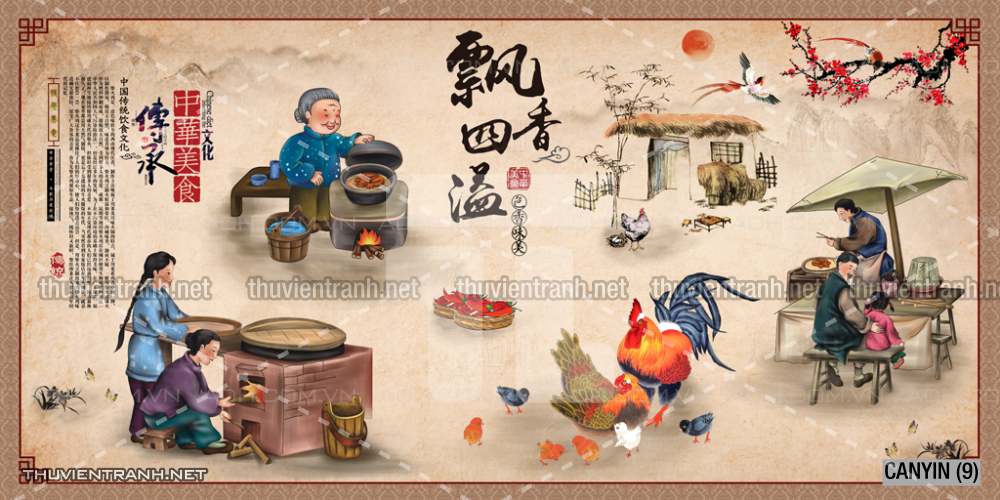 Tranh dán tường  Quán ăn, Nhà hàng Trung Quốc - Kết quả tìm kiếm tranh tường