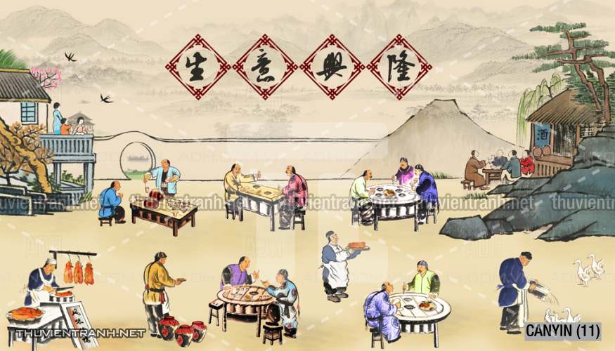 Tranh dán tường  Quán ăn, Nhà hàng Trung Quốc - Kết quả tìm kiếm tranh tường