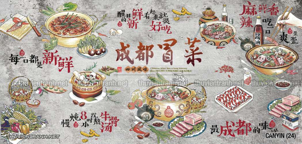 Tranh dán tường  Quán ăn, Nhà hàng Trung Quốc - Kết quả tìm kiếm tranh tường