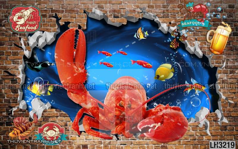 Tranh dán tường  Quán ăn Hải sản - Kết quả tìm kiếm tranh tường