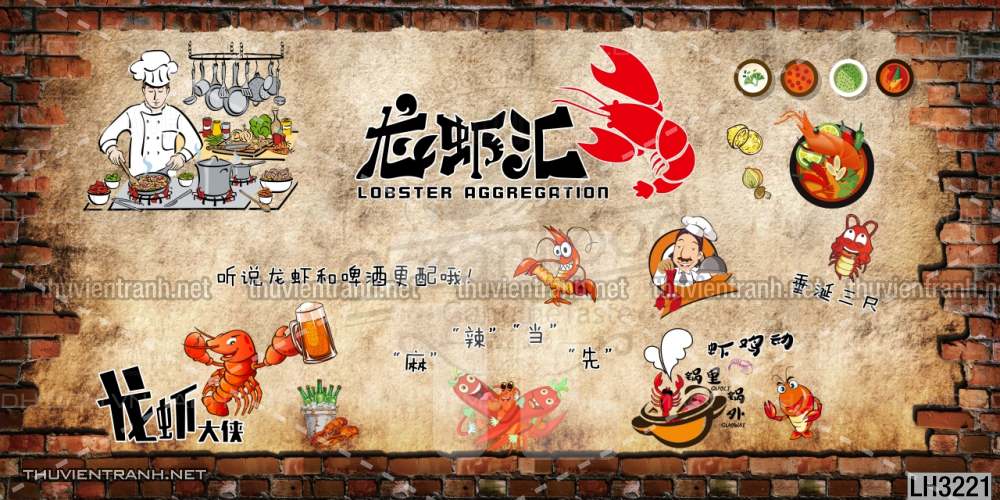 Tranh dán tường  Quán ăn Hải sản - Kết quả tìm kiếm tranh tường