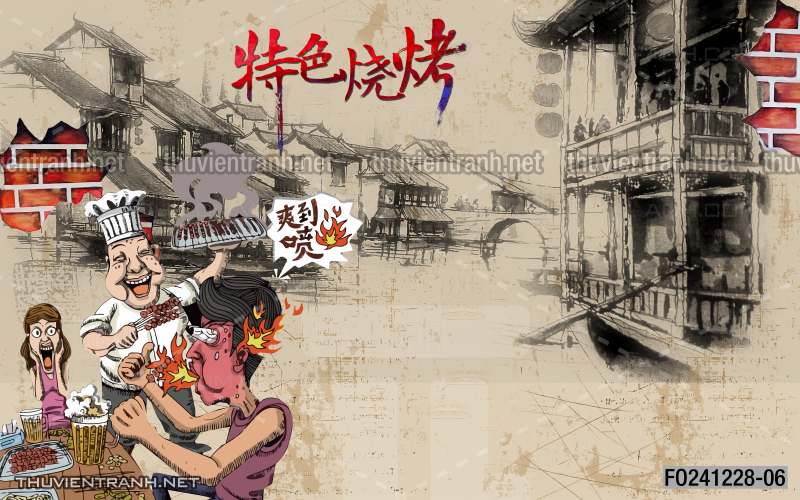 Tranh dán tường  Quán ăn gà rán, ăn vặt - Kết quả tìm kiếm tranh tường