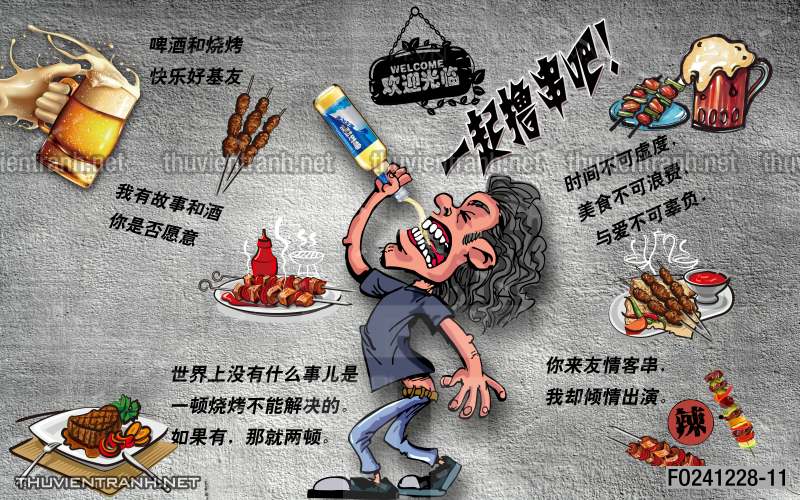 Tranh dán tường  Quán ăn gà rán, ăn vặt - Kết quả tìm kiếm tranh tường