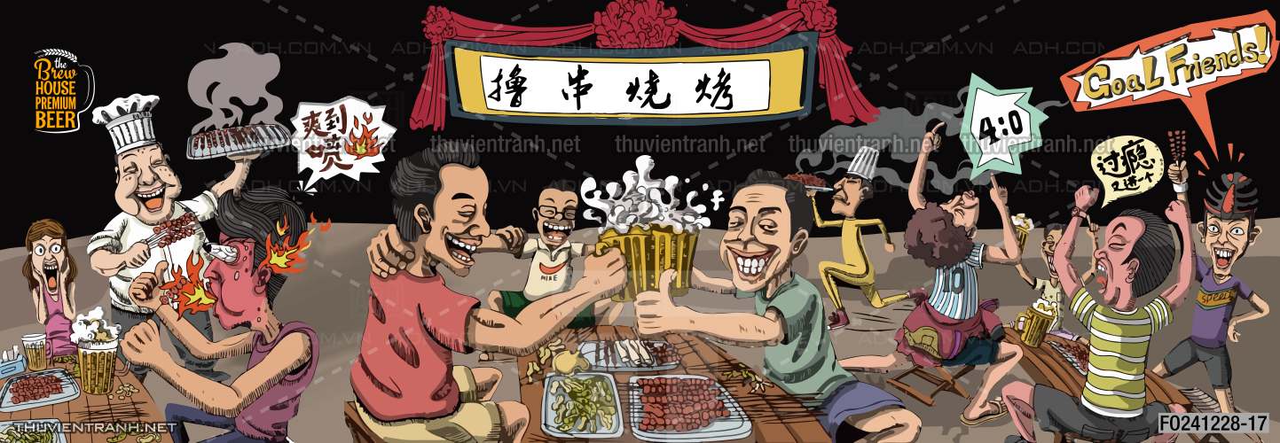 Tranh dán tường  Quán ăn gà rán, ăn vặt - Kết quả tìm kiếm tranh tường