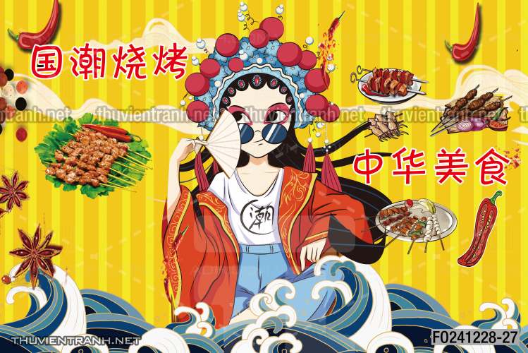 Tranh dán tường  Quán ăn gà rán, ăn vặt - Kết quả tìm kiếm tranh tường