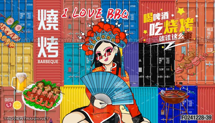 Tranh dán tường  Quán ăn gà rán, ăn vặt - Kết quả tìm kiếm tranh tường