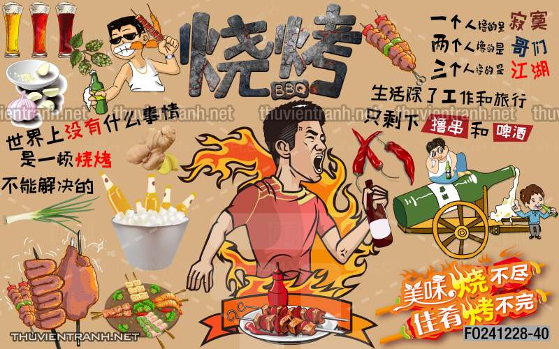 Tranh dán tường  Quán ăn gà rán, ăn vặt - Kết quả tìm kiếm tranh tường