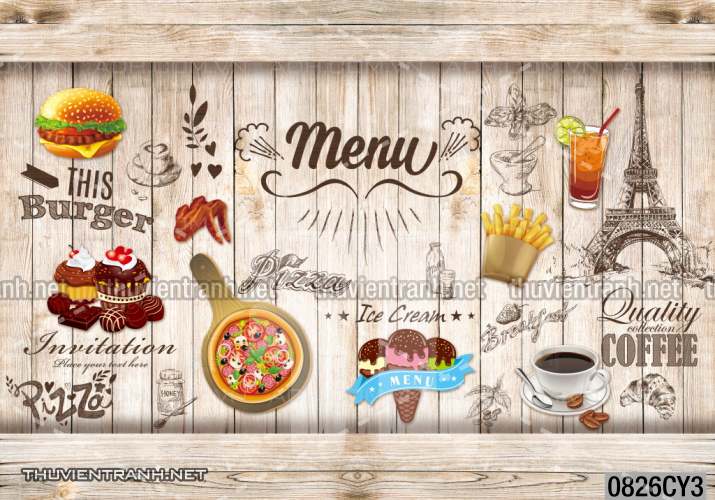 Tranh dán tường  Quán ăn - Kết quả tìm kiếm tranh tường
