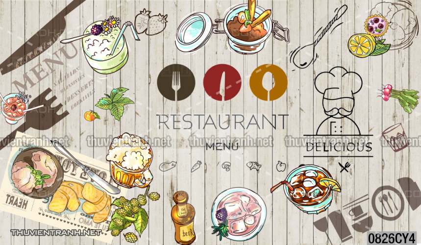 Tranh dán tường  Quán ăn - Kết quả tìm kiếm tranh tường